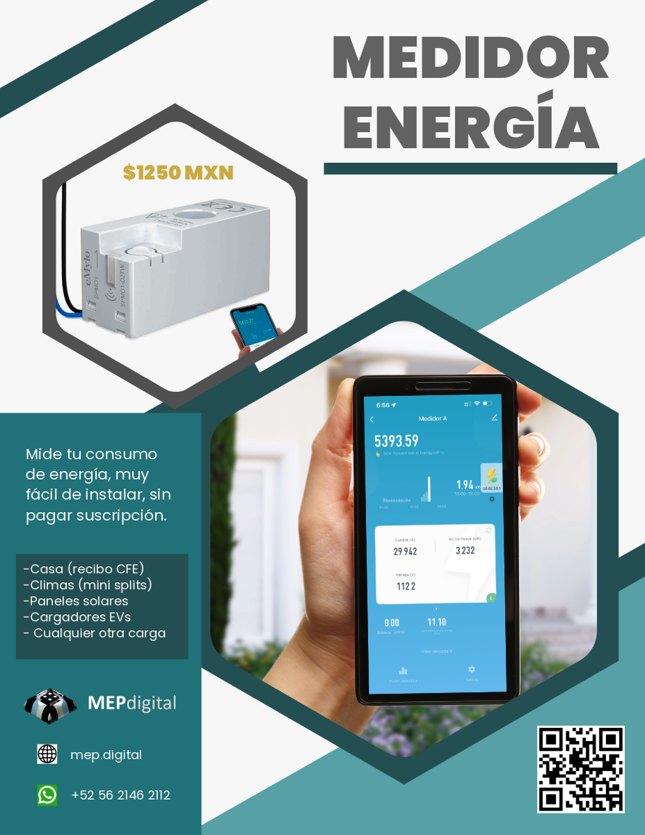 Medidor Eléctrico WiFi para Casa